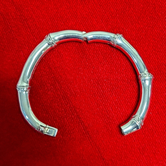 John Hardy Silver Bambo Bangle Bracelet - Picture 2 of 10